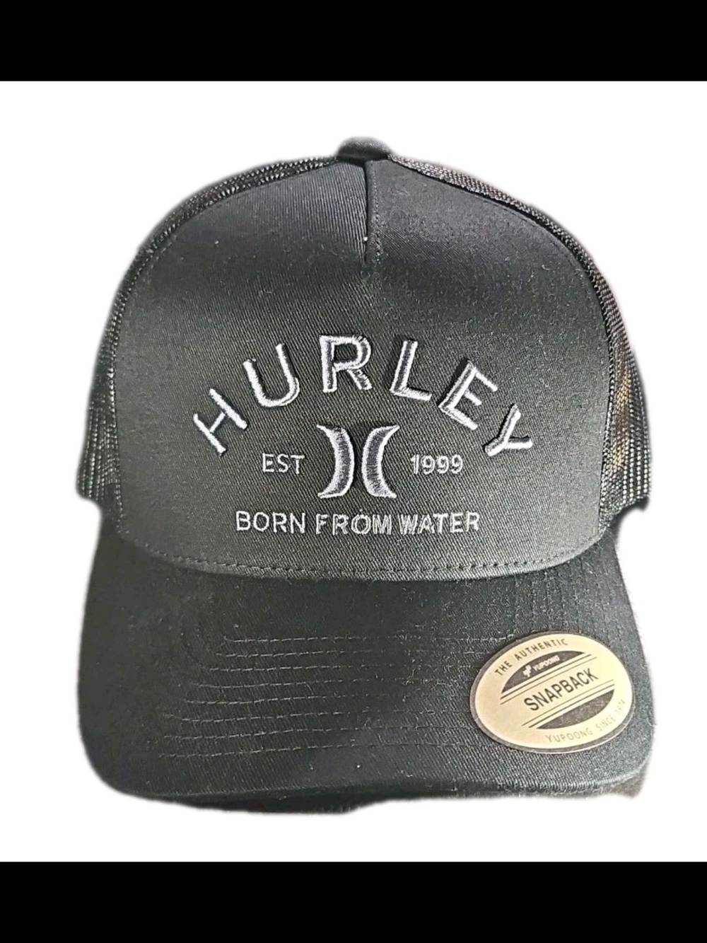 Hurley Adjustable Snapback Hat Black Men's Classic Casual